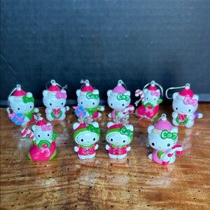 Hello Kitty 2011 Christmas Ornaments Set of 10